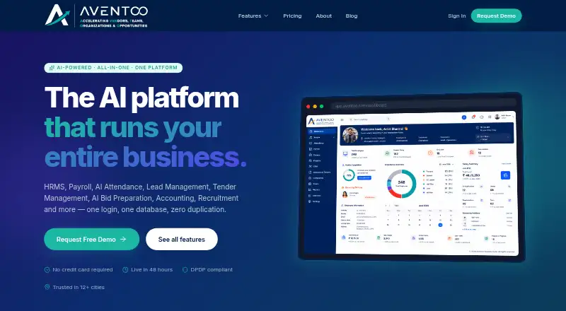 Aventoo HRMS screenshot