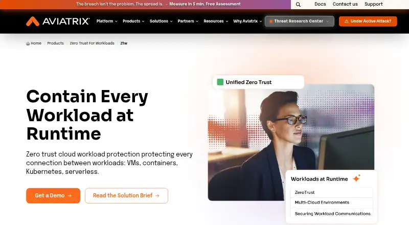 Aviatrix Zero Trust for Workloads screenshot