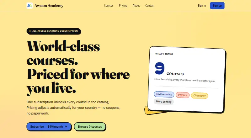 Awaam Academy screenshot