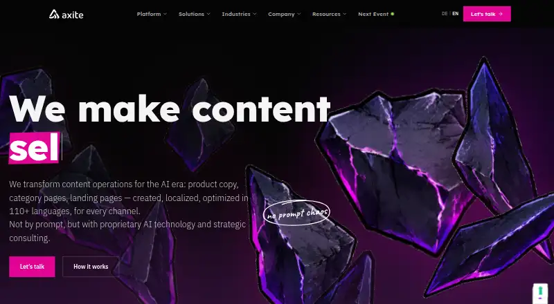 AX Semantics screenshot