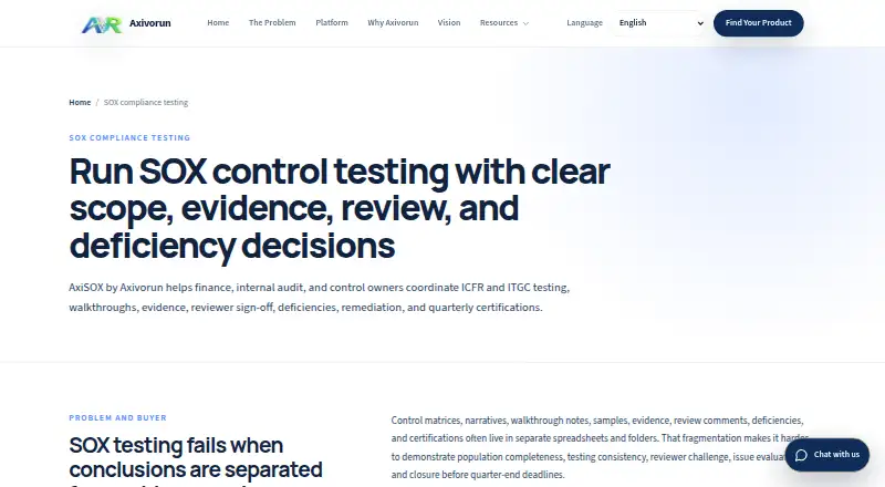 AxiSOX screenshot