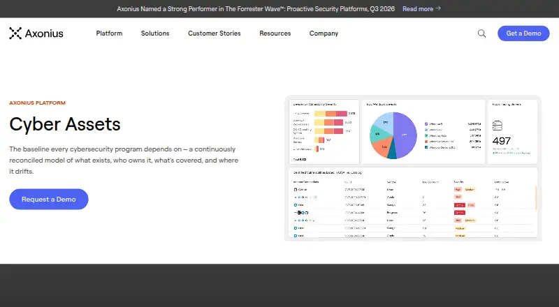 Axonius Cyber Assets screenshot