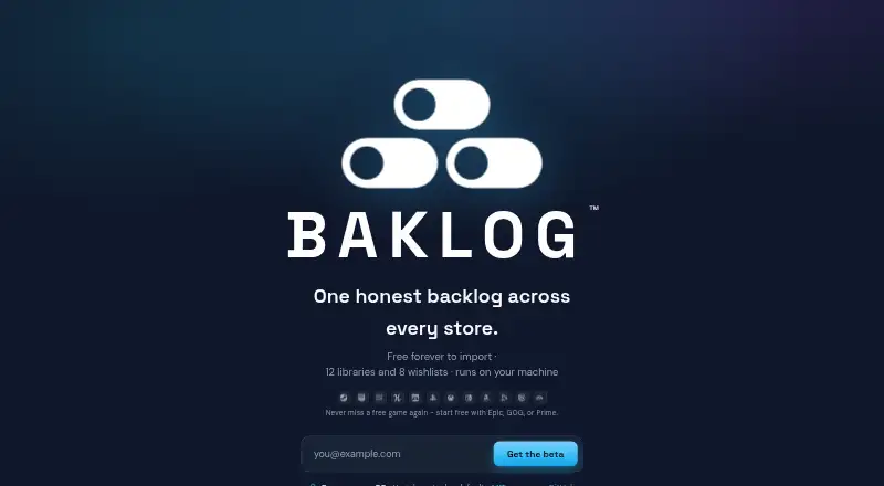 BAKLOG screenshot