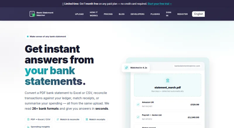 BankStatementMatcher screenshot