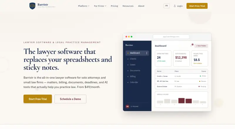 Barristr screenshot