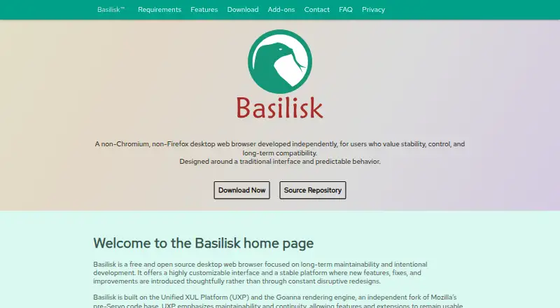 Basilisk screenshot