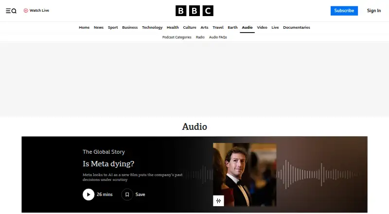BBC Sounds screenshot