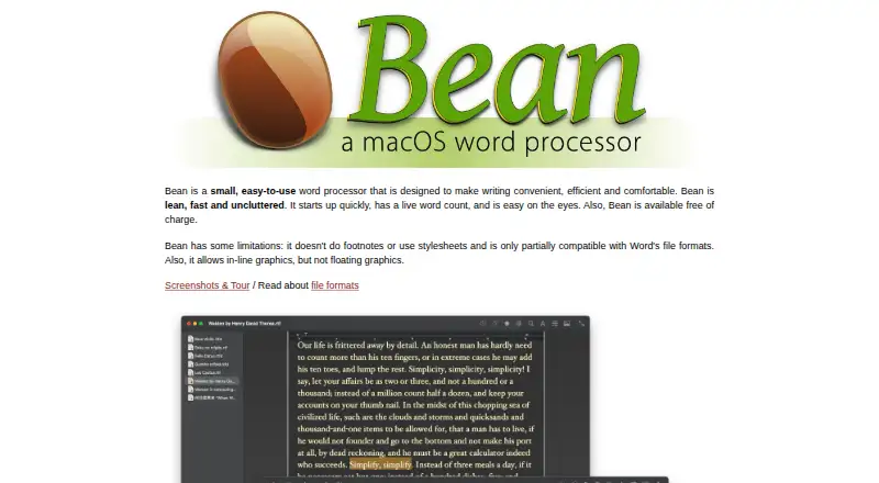 Bean screenshot