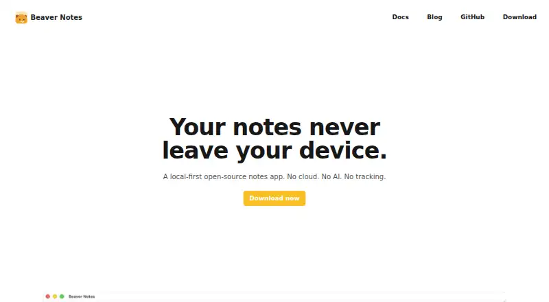 Beaver Notes screenshot