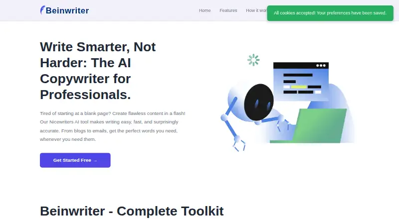 Beinwriter screenshot