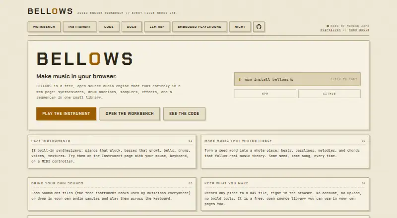 BELLOWS screenshot