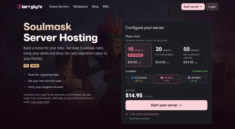 berrybyte Soulmask Server Hosting screenshot
