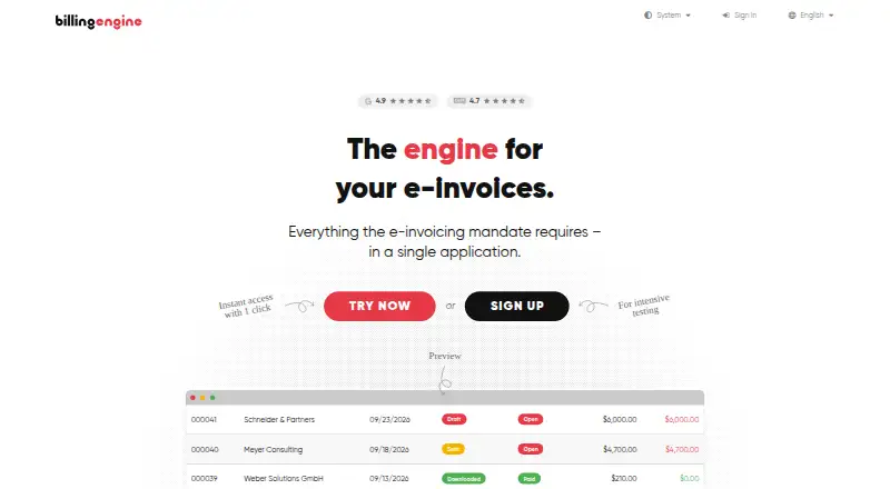 BillingEngine screenshot