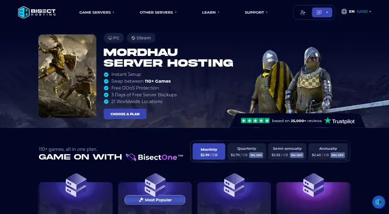 BisectHosting Mordhau Server Hosting screenshot