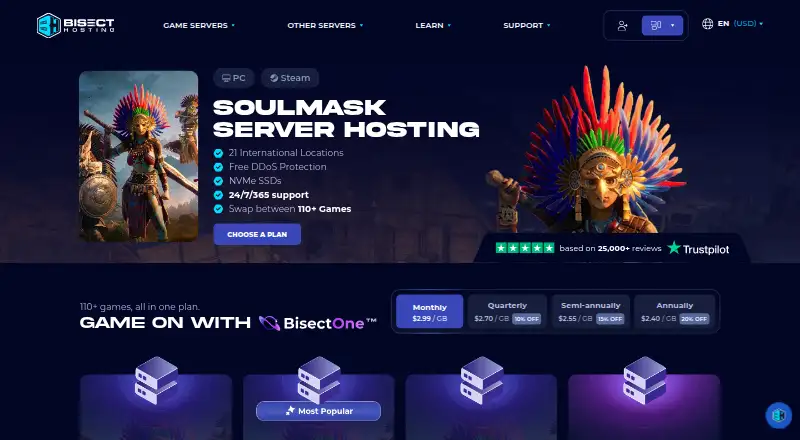 BisectHosting Soulmask Server Hosting screenshot
