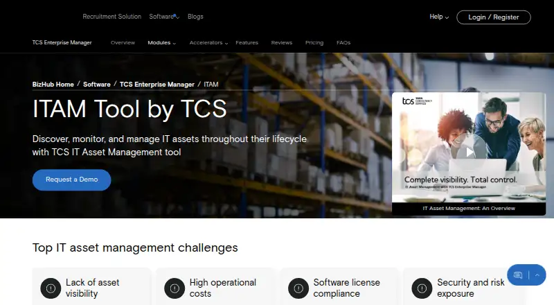 TCS iON IT Asset Management screenshot