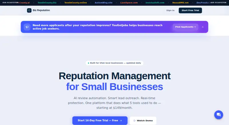 Biz Reputation screenshot