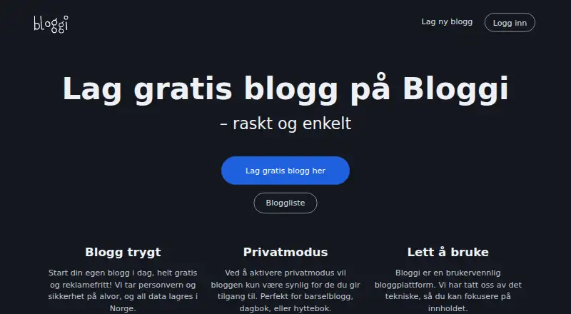 Bloggi screenshot