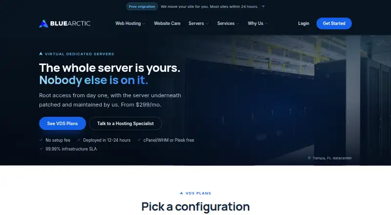 Blue Arctic Dedicated Servers screenshot