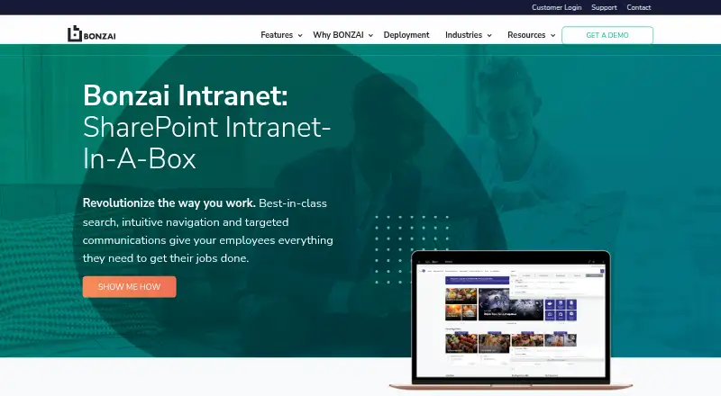 Bonzai Intranet screenshot