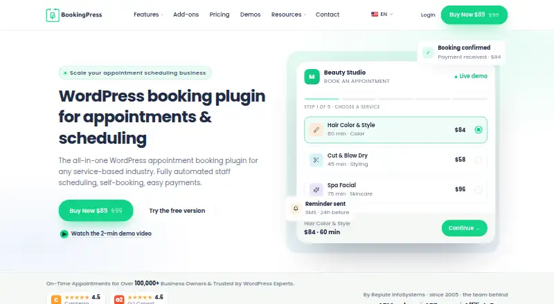 BookingPress screenshot