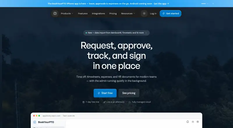BookYourPTO screenshot