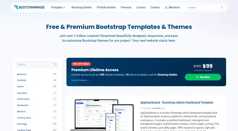BootstrapMade screenshot