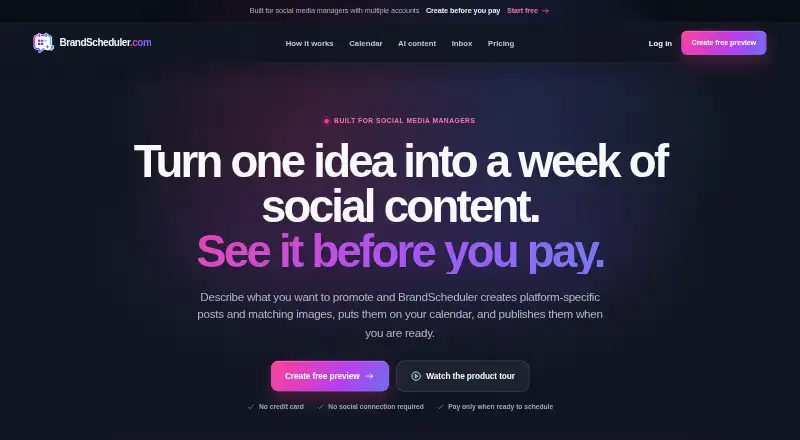 BrandScheduler screenshot