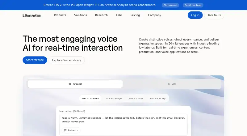 BreezeBlue Voice TTS screenshot