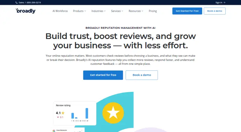 Broadly Reputation screenshot