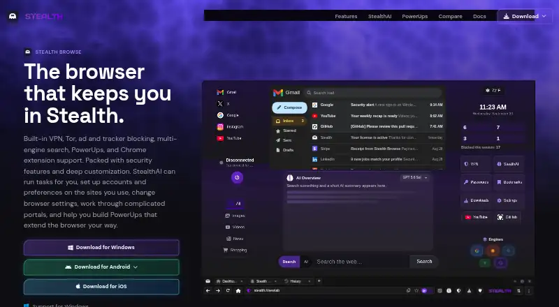 Stealth Browse screenshot