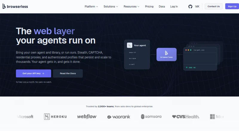 Browserless screenshot