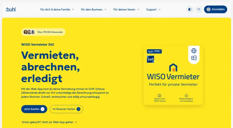 WISO Vermieter 365 screenshot