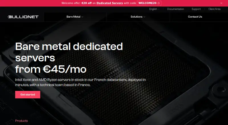 Bullionet Dedicated Servers screenshot