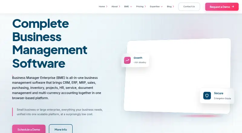 Business Manager Enterprise (BME) screenshot
