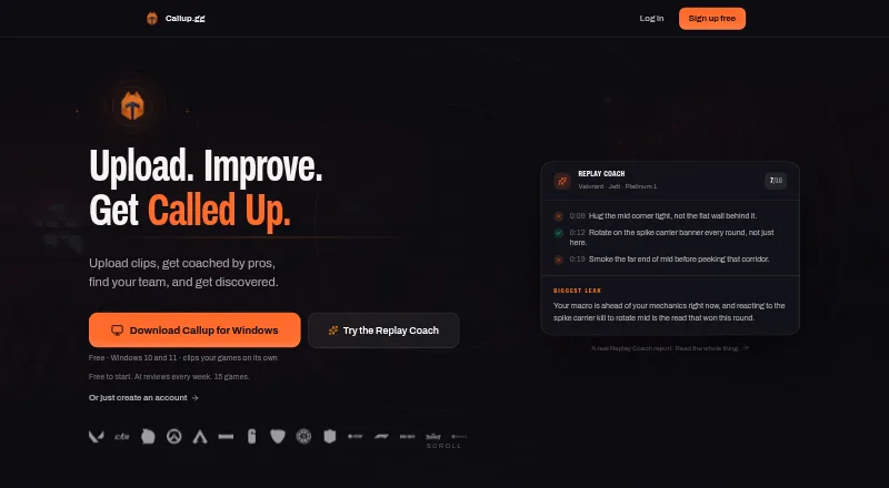 Callup.gg screenshot