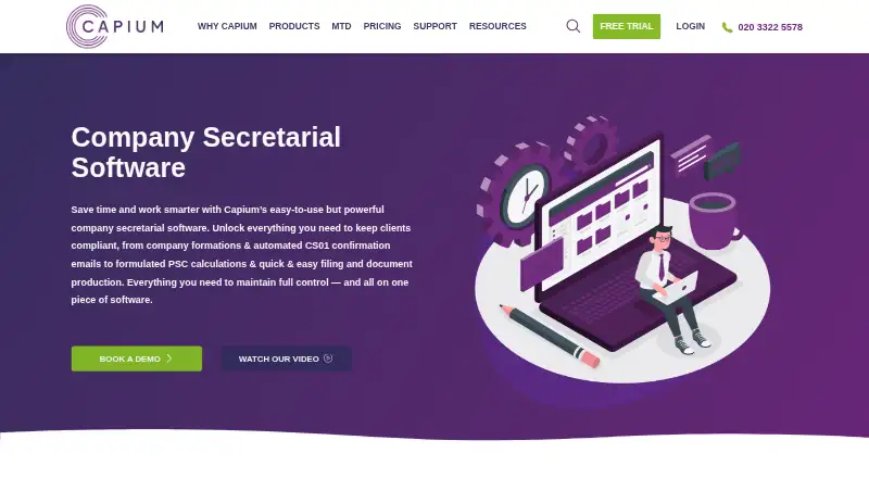Capium Company Secretarial screenshot