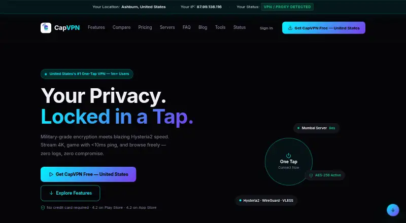 Cap VPN screenshot