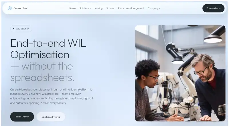 CareerHive WIL screenshot