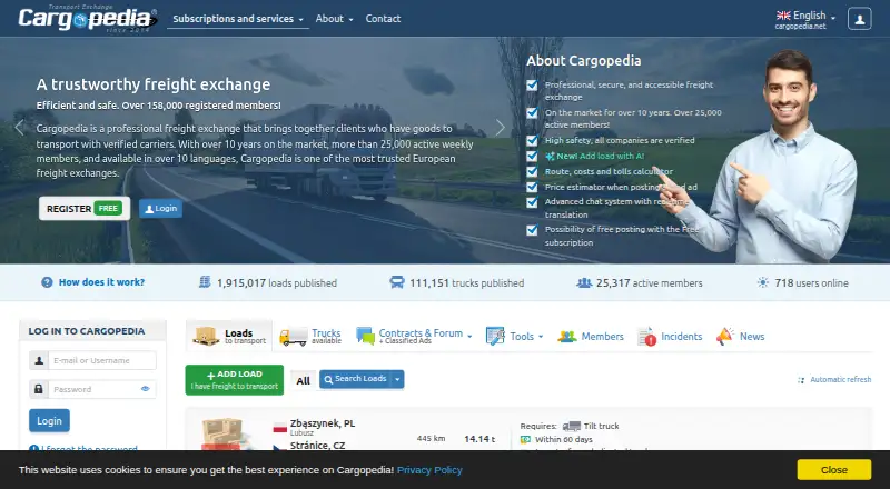 Cargopedia screenshot