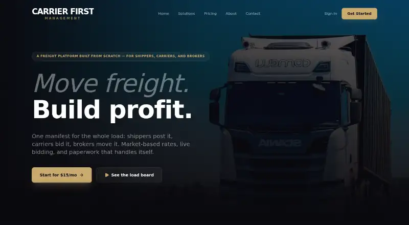 Carrier First Management screenshot