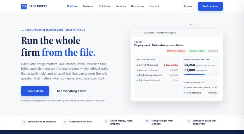 CaseForte screenshot