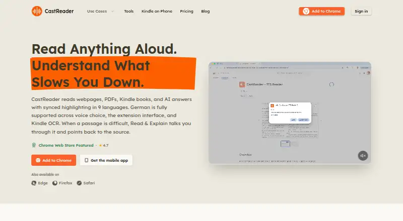 CastReader screenshot