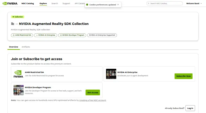 NVIDIA AR SDK screenshot