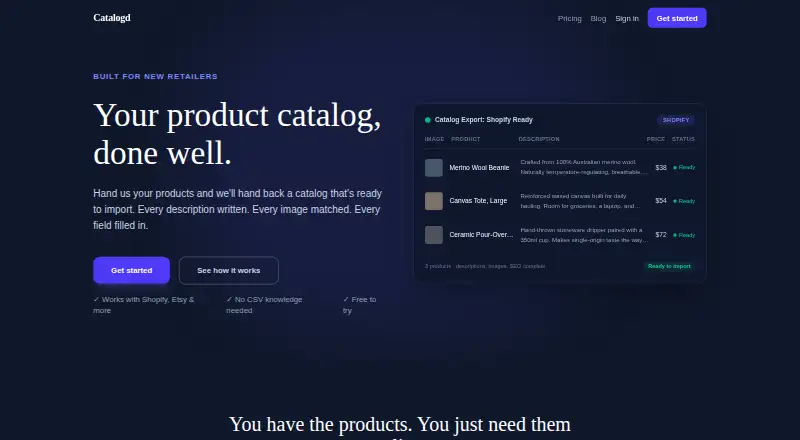 Catalogd screenshot