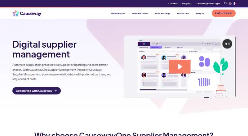 Causeway Supplier Management screenshot
