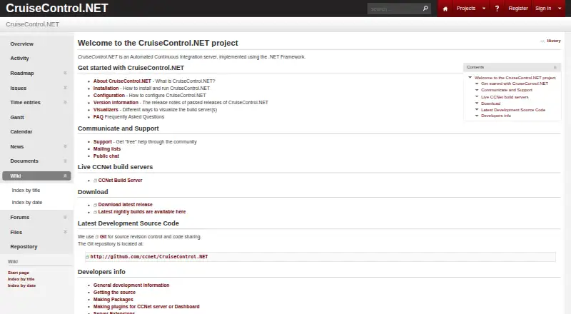 CruiseControl.NET screenshot