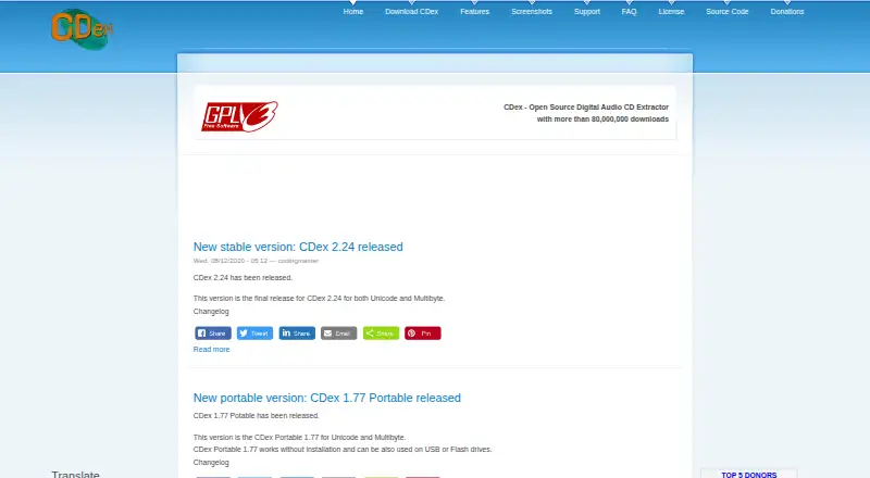 CDex screenshot