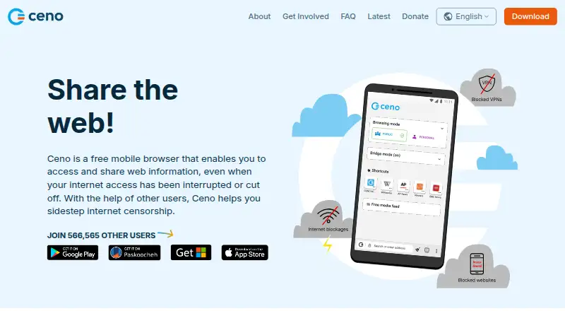 Ceno Browser screenshot