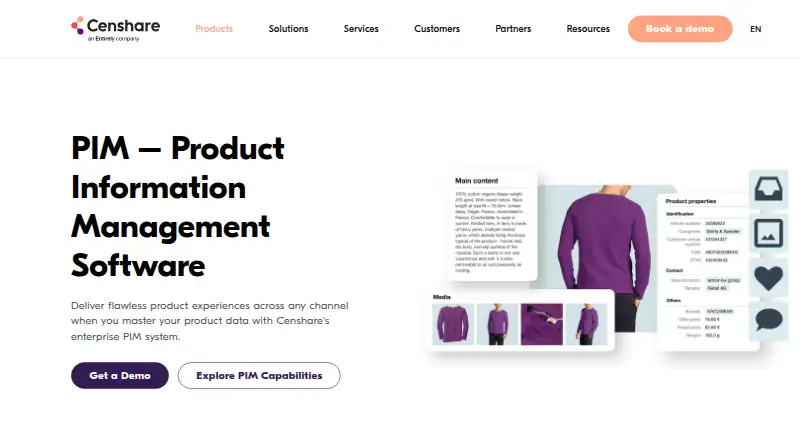 censhare PIM screenshot